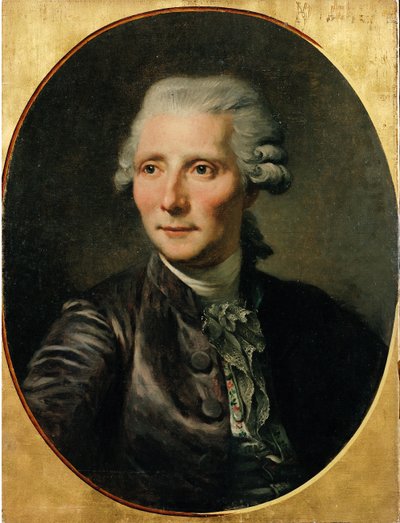 Retrato de Pierre Augustin Caron de Beaumarchais (1732-99) depois de uma pintura de Jean Baptiste Greuze de Paul Soyer